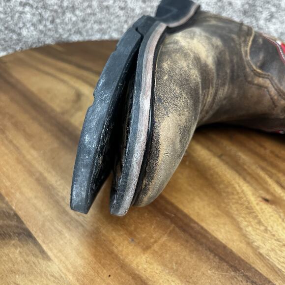 Mens Size 11 EW Wolverine Rancher Claw Wellington Work Boots American Flag READ - Picture 11 of 13